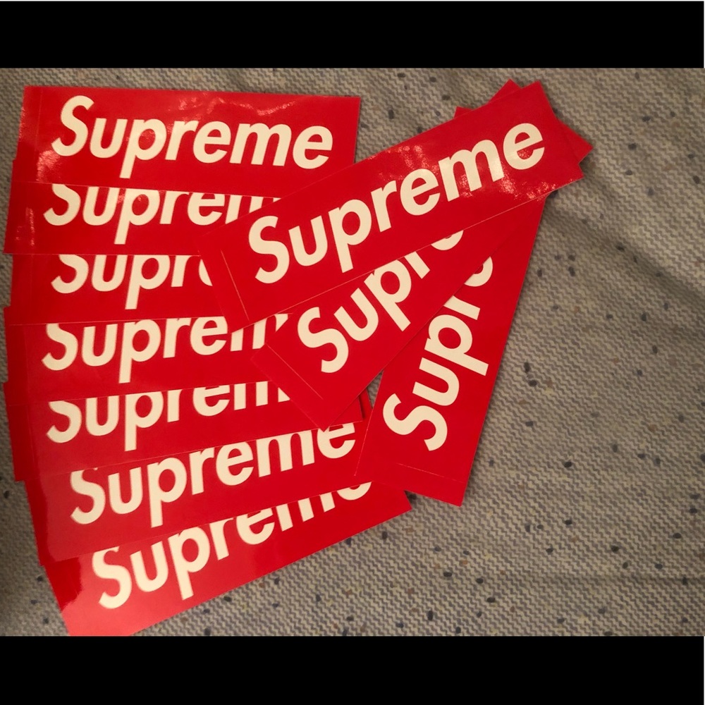 Supreme box logos stickers